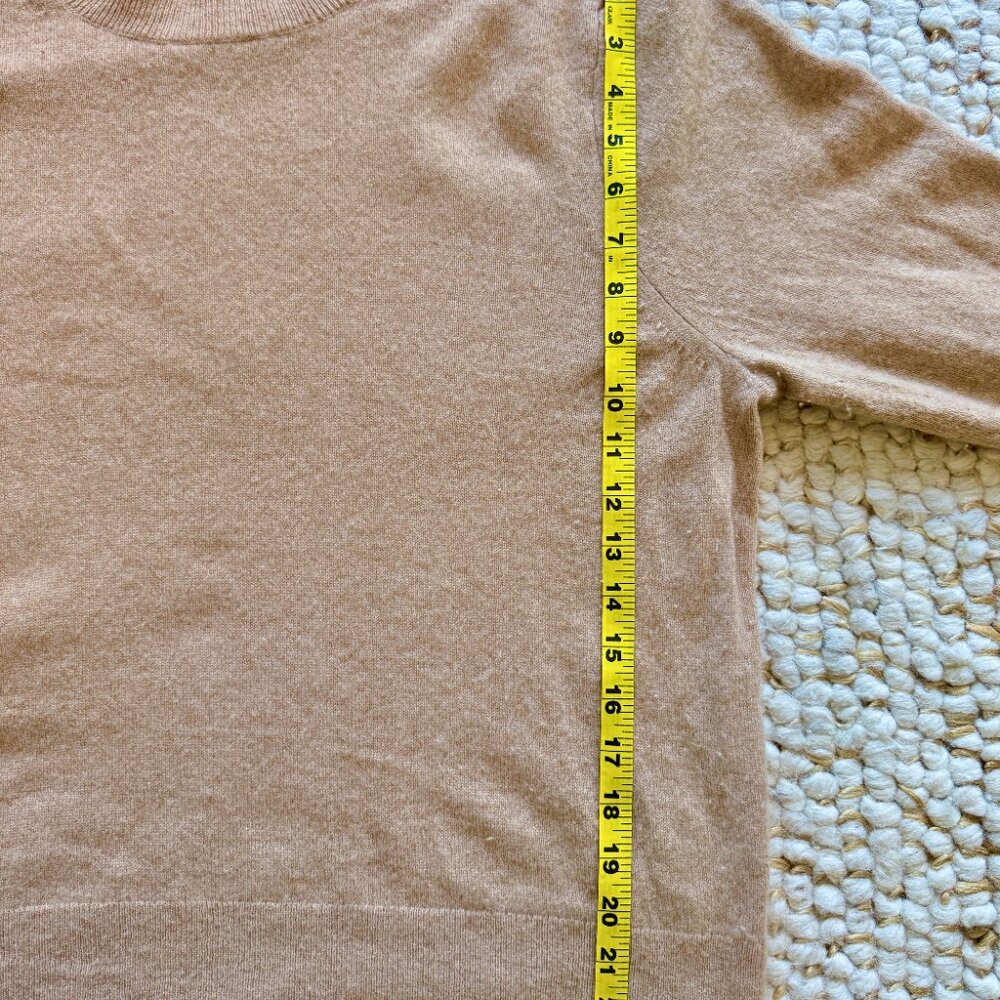 J. Crew 100% Cashmere Crewneck Sweater - Camel Heather / Size XXL - Picture 6 of 7